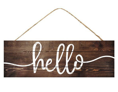 Hello Everyday Wooden Sign : - 12.5 Inches x 6 Inches