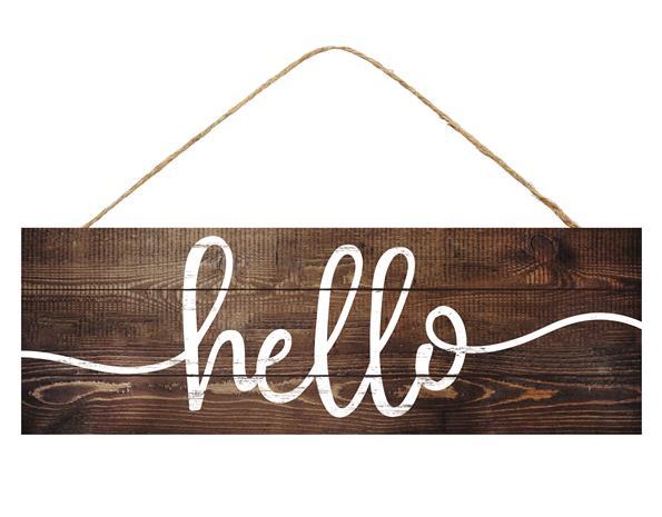Hello Everyday Wooden Sign : - 12.5 Inches x 6 Inches