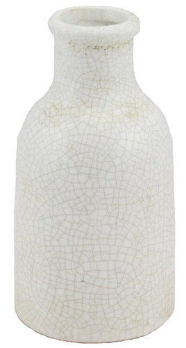 Ceramic Ivory Ceramic Bottle : - 7.25 Inches x 3.75 Diameter.