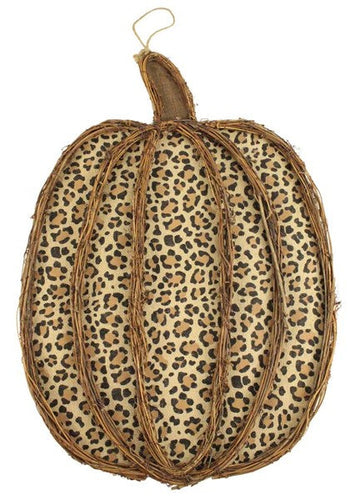 Pumpkin Cheetah Print Grapevine 22.5 Inches x 16.5 Inches