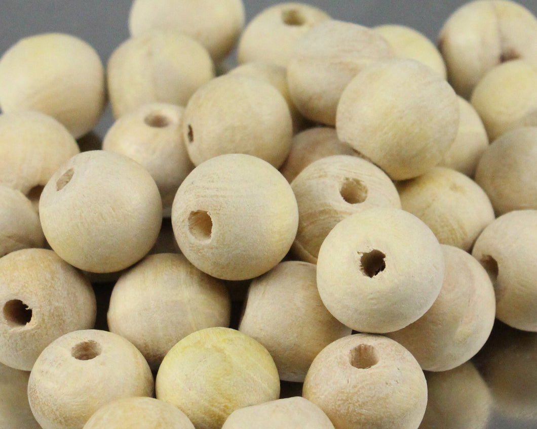 Eucalyptus Wood Beads : White - 20mm (approximately 35 per bag)