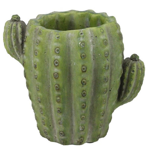 Cactus Cement Planter : - 5.75 Inches Height x 6.5 Inches Diameter