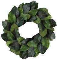 Magnolia Wreath : Green Floral - 24 Inches