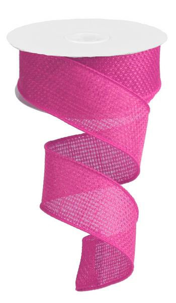 Solid Wired Ribbon : Hot Pink - 1.5 Inches x 10 Yards (30 Feet)