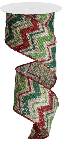 MULTI CHEVRON/CROSS ROYAL 1Color: RED/EMERALD/LIME - 2.5 Inches x 100 Feet (33.3 Yards)