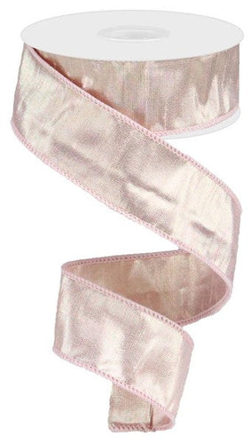 Metallic Dupioni Wired Ribbon, 10 Yards (Pink, Gold, 1.5 Inches)