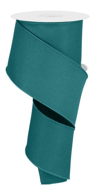  Solid Wired Ribbon : Dark Teal - 2.5 Inches x 10 Yards (30 Feet)