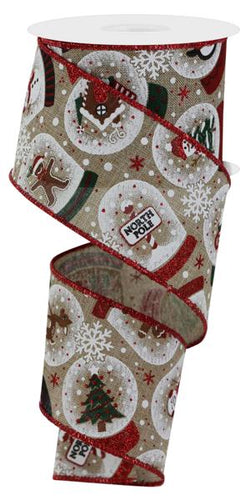 Snow Globes Ribbon - 2.5 Inches x 10 Yards (30 Feet)