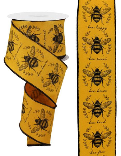 CLASSIC HONEY BEES/DIAGONAL - 2.5 Inches x 10 Yards (30 Feet)