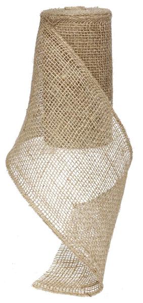 Natural Jute Loove Weave burlap 6 Inches x 10 Yards (30 Feet) 