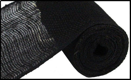 Loose Weave Colorfast Burlap : Black - 6 Inches x 10 Yards (30 Feet)