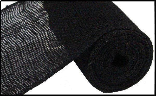 Loose Weave Colorfast Burlap : Black - 6 Inches x 10 Yards (30 Feet)