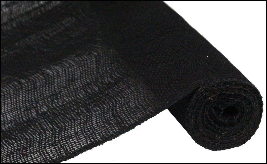 Loose Weave Colorfast Burlap : Black - 18 Inches x 10 Yards (30 Feet)