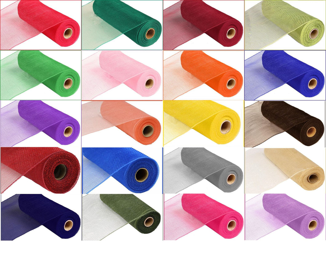 Deco Poly Mesh, Set of 20 Brand New Craft Supply Handmade DIY Wreath 10 Inches x 10 Yards (30 Feet) Coordinating Mesh for Wreaths