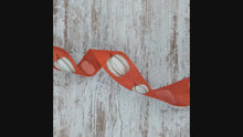 Load and play video in Gallery viewer, Pumpkin Wired Ribbon, Orange Beige, 2.5 Inches x 10 Yards
