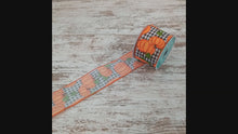 Load and play video in Gallery viewer, Pumpkin Patch Ribbon : Black White Buffalo Check - 2.5 Inches x 10 Yards (30 Feet)
