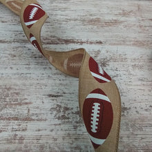 Load and play video in Gallery viewer, Football Wired Ribbon - 10 Yards (Light Beige, 2.5 Inches)
