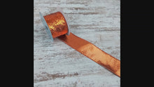 Load and play video in Gallery viewer, 2.5&quot;X10YD HEXAGON GLITTER/LAME BACKING Color: COPPER
